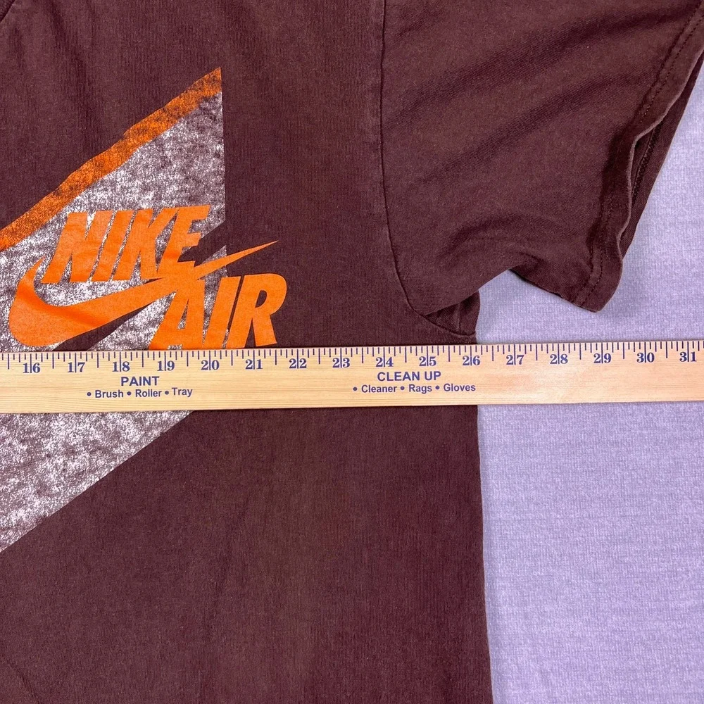 Nike Air Graphic Regular Crewneck T-Shirt Mens 2XL Brown Cotton Short Sleeve